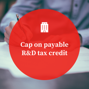 Read more about the article Cap on payable R&D tax credit