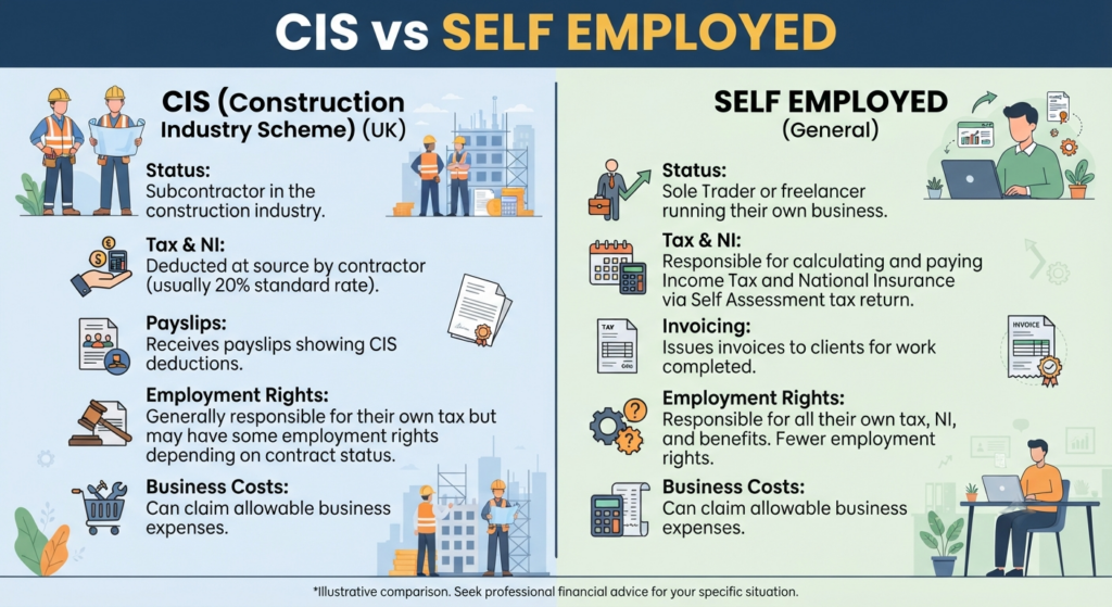 CIS vs Self Employed The Best Guide to Key Differences in 2026
