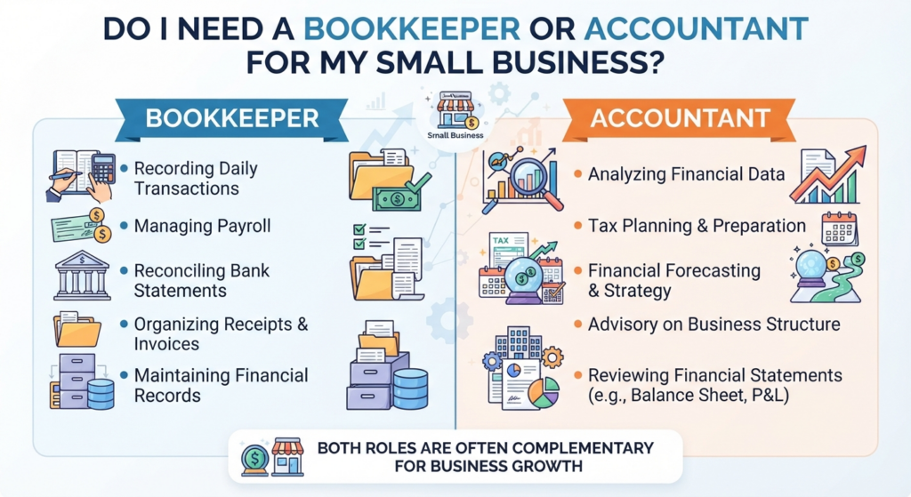 Do I Need a Bookkeeper or Accountant for My Small Business